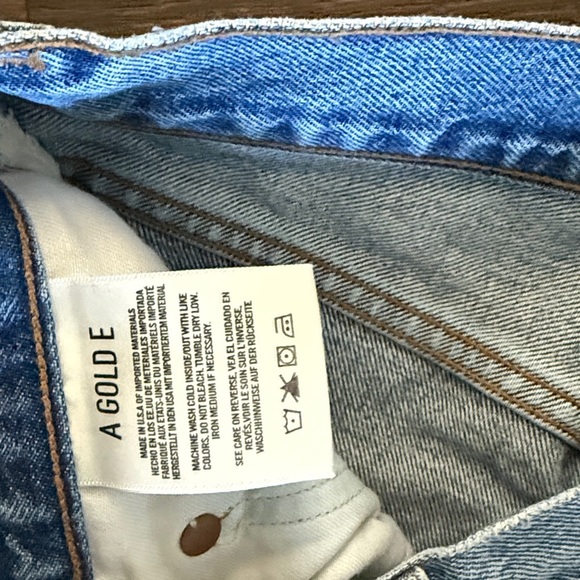 Agolde Riley High Rise Straight Crop Sz 27 - Picture 5 of 7